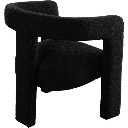 Scout Black Boucle Dining/Accent Arm Chair - LOOMLAN - Diamond Sofa - Accent Chairs