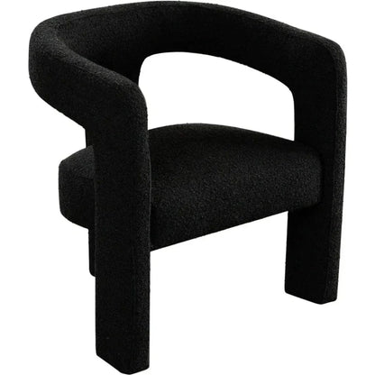 Scout Black Boucle Dining/Accent Arm Chair - LOOMLAN - Diamond Sofa - Accent Chairs