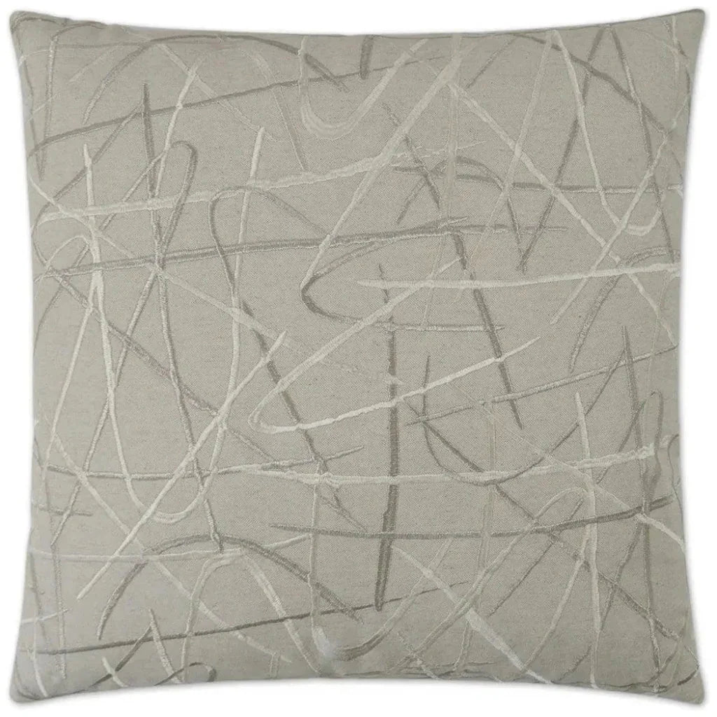 Scribble Silver Throw Pillow With Insert - LOOMLAN - D.V. Kap - Throw Pillows