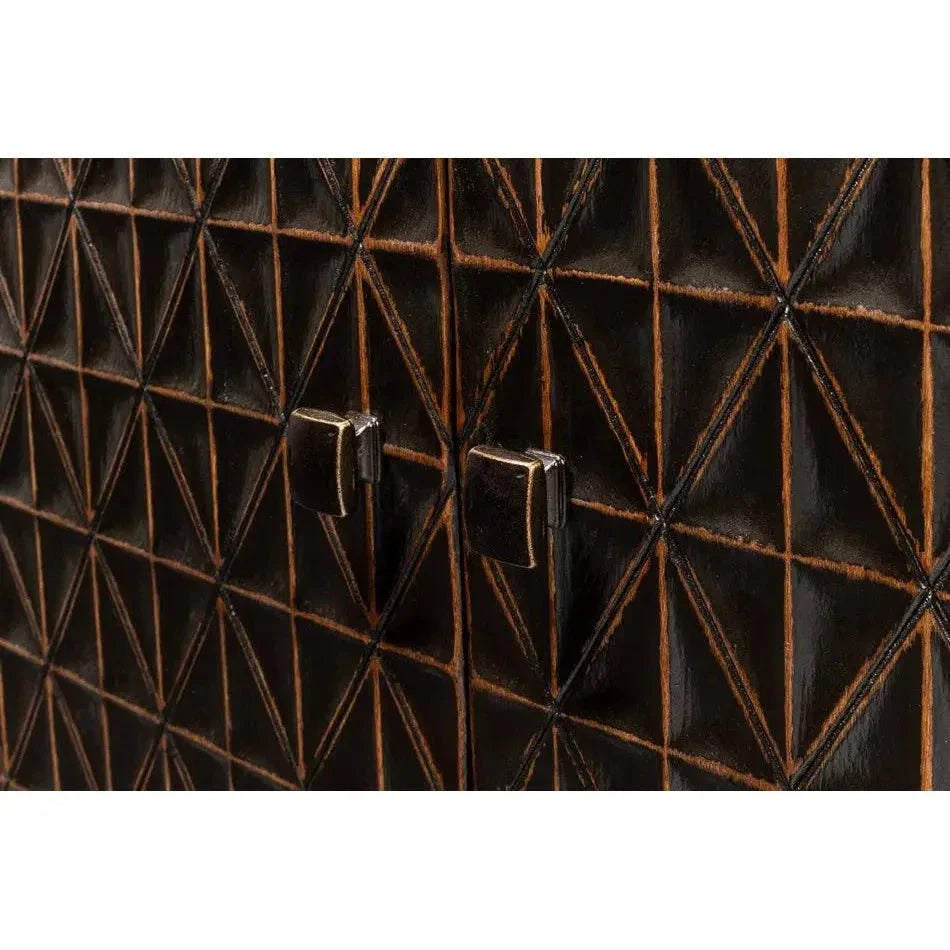 Scrubboard Front Sideboard Ebony - LOOMLAN - Sarreid - Sideboards