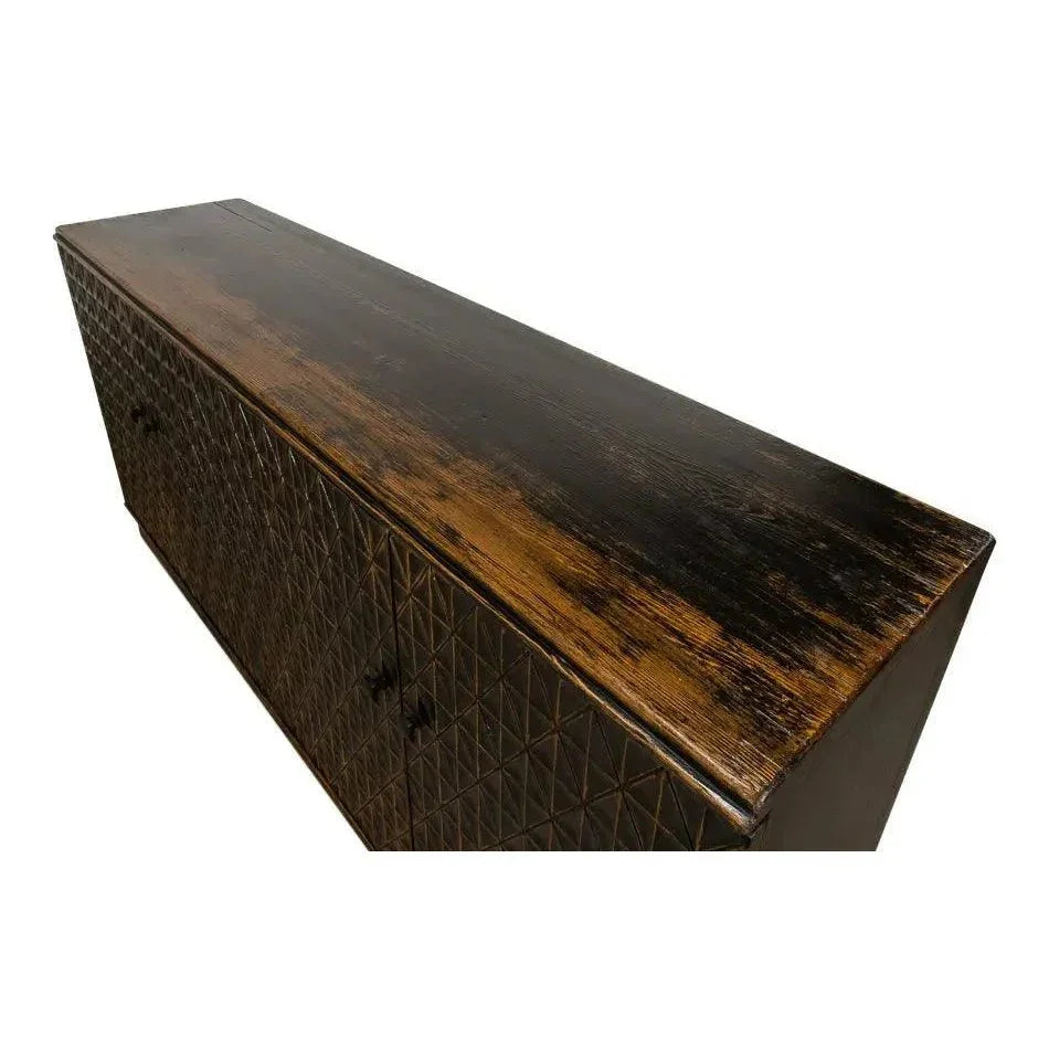 Scrubboard Front Sideboard Ebony - LOOMLAN - Sarreid - Sideboards