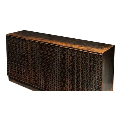 Scrubboard Front Sideboard Ebony - LOOMLAN - Sarreid - Sideboards