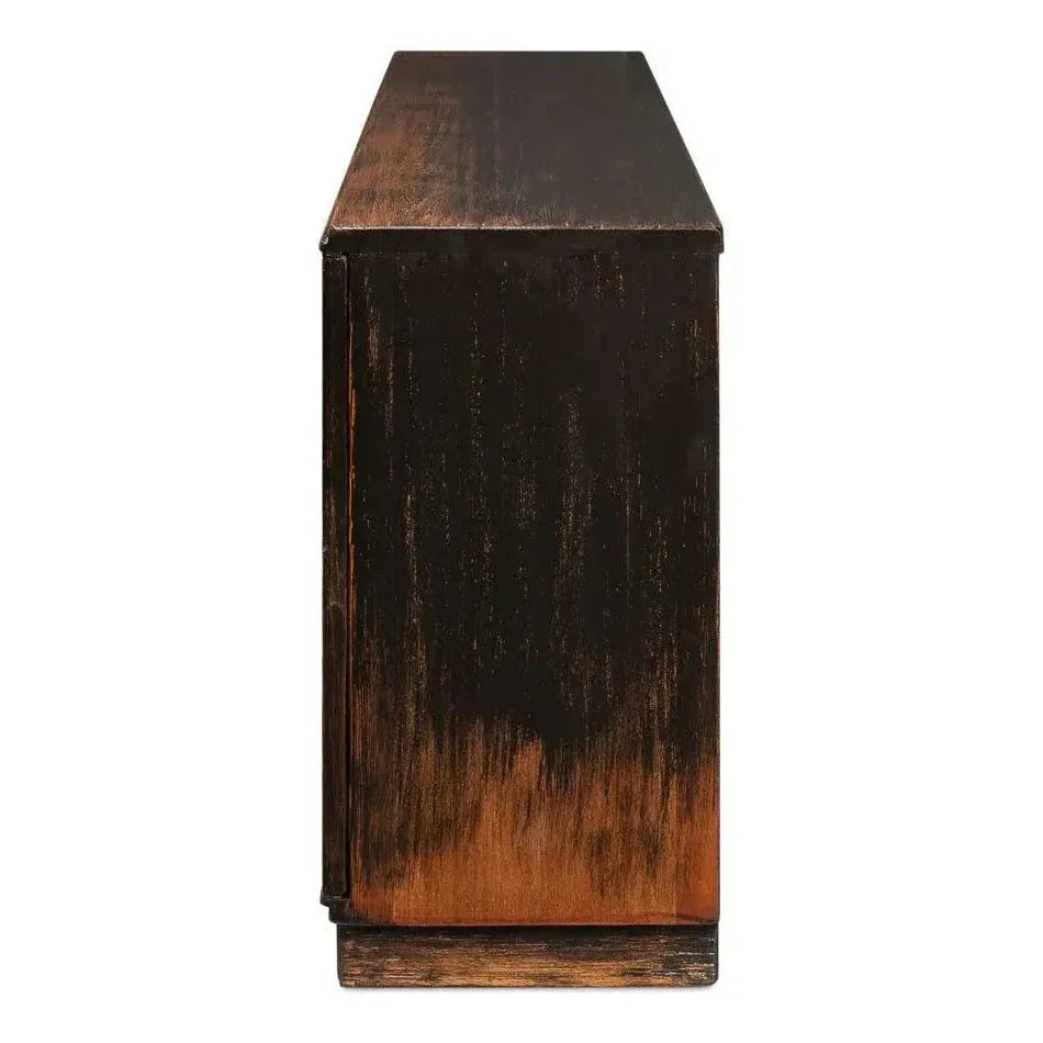 Scrubboard Front Sideboard Ebony - LOOMLAN - Sarreid - Sideboards