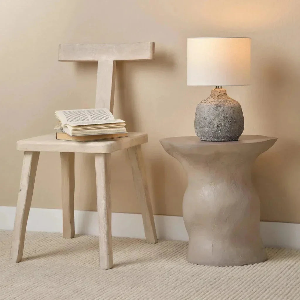Sculpt Fiber Glass Geometric Side Table - LOOMLAN - Jamie Young - Side Tables