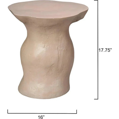 Sculpt Fiber Glass Geometric Side Table - LOOMLAN - Jamie Young - Side Tables