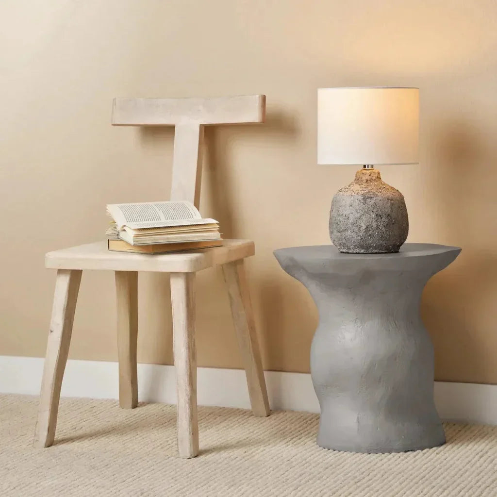 Sculpt Fiber Glass Geometric Side Table - LOOMLAN - Jamie Young - Side Tables