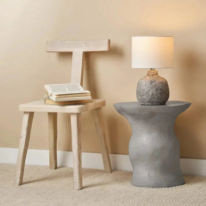 Sculpt Fiber Glass Geometric Side Table - LOOMLAN - Jamie Young - Side Tables