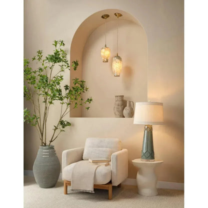 Sculpt Fiber Glass Geometric Side Table - LOOMLAN - Jamie Young - Side Tables