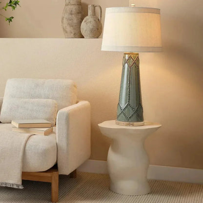 Sculpt Fiber Glass Geometric Side Table - LOOMLAN - Jamie Young - Side Tables