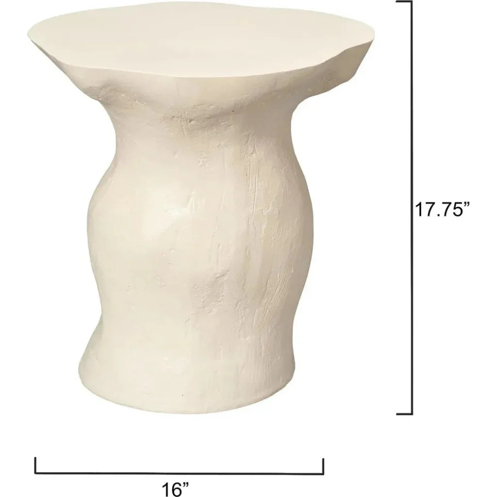 Sculpt Fiber Glass Geometric Side Table - LOOMLAN - Jamie Young - Side Tables