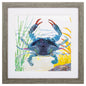 Sea Creature Crab Yellow Framed Wall Art