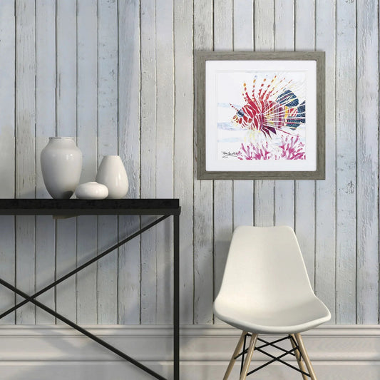 Sea Creature Yellow Framed Wall Art