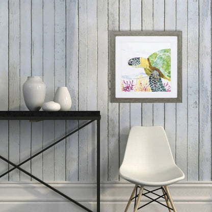 Sea Creature Yellow Framed Wall Art