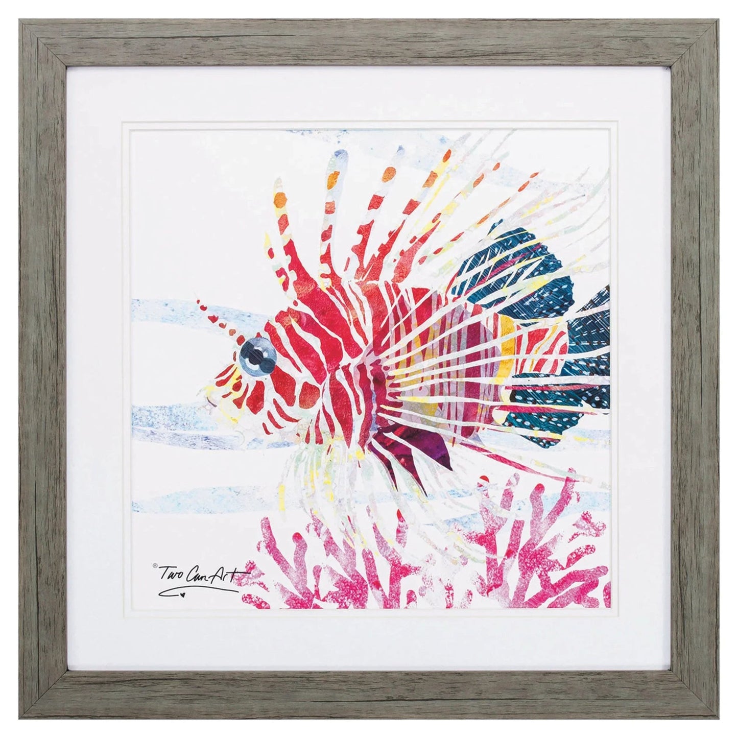 Sea Creature Yellow Framed Wall Art