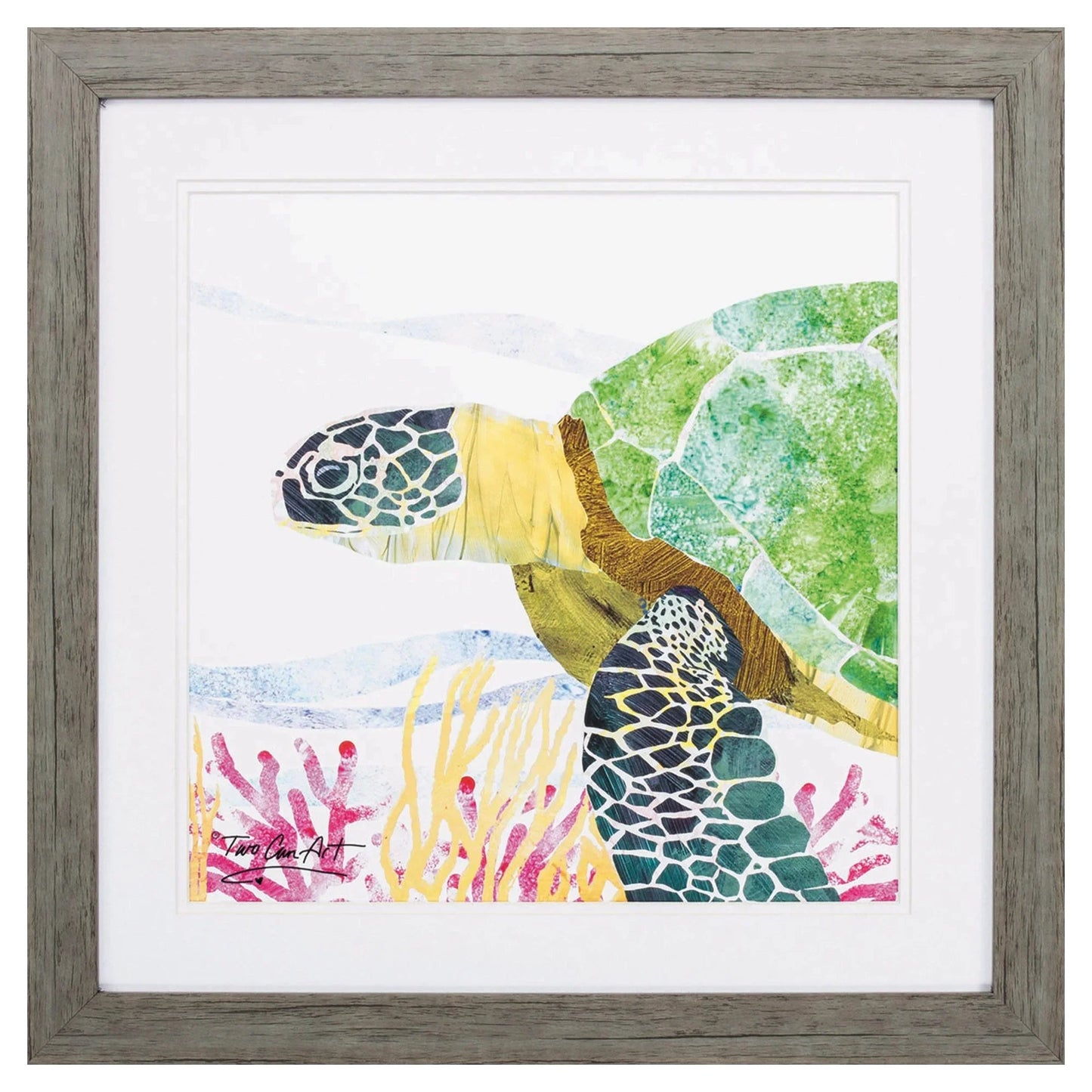 Sea Creature Yellow Framed Wall Art