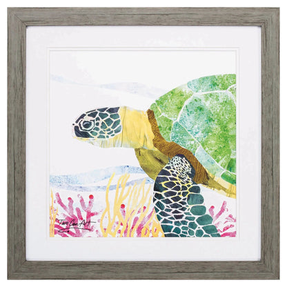 Sea Creature Yellow Framed Wall Art