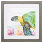 Sea Creature Yellow Framed Wall Art