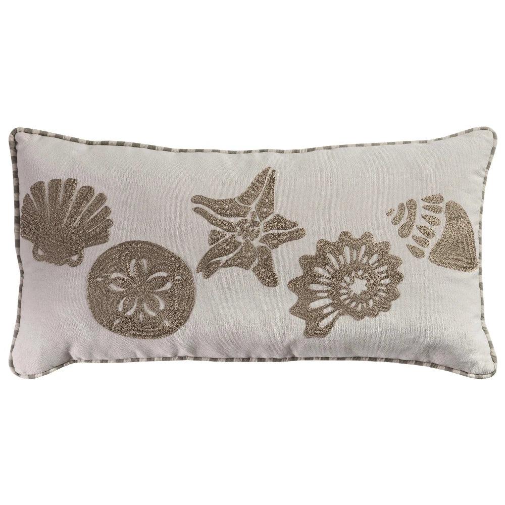 Sea Shells Coastal Brown Lumbar Pillow Insert - LOOMLAN - LOOMLAN - Throw Pillows
