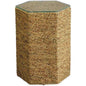 Seagrass & Tempered Glass Peninsula Coastal Side Table - LOOMLAN - Jamie Young - Side Tables
