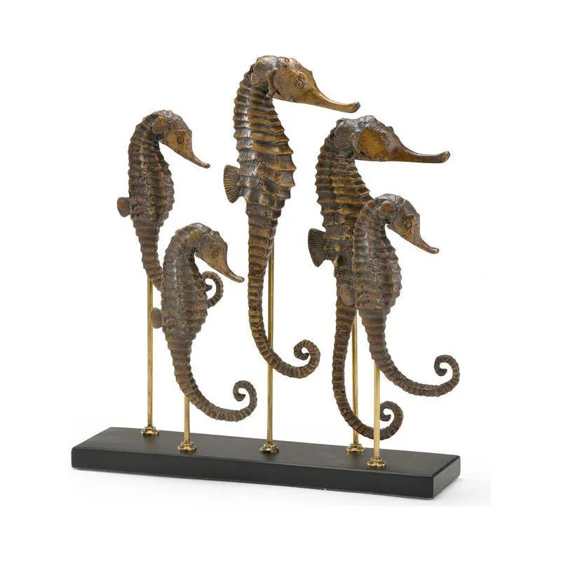 Seahorse Family Hand - Colored Sculpture - LOOMLAN - Wildwood - Statues & Sculptures