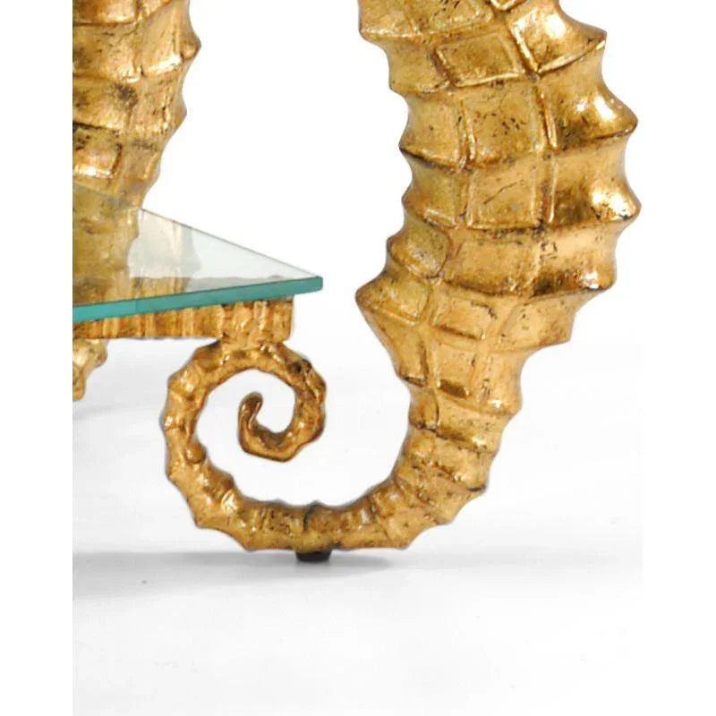 Seahorse Style Aluminum Framed Gold Coffee Table - LOOMLAN - Chelsea House - Coffee Tables