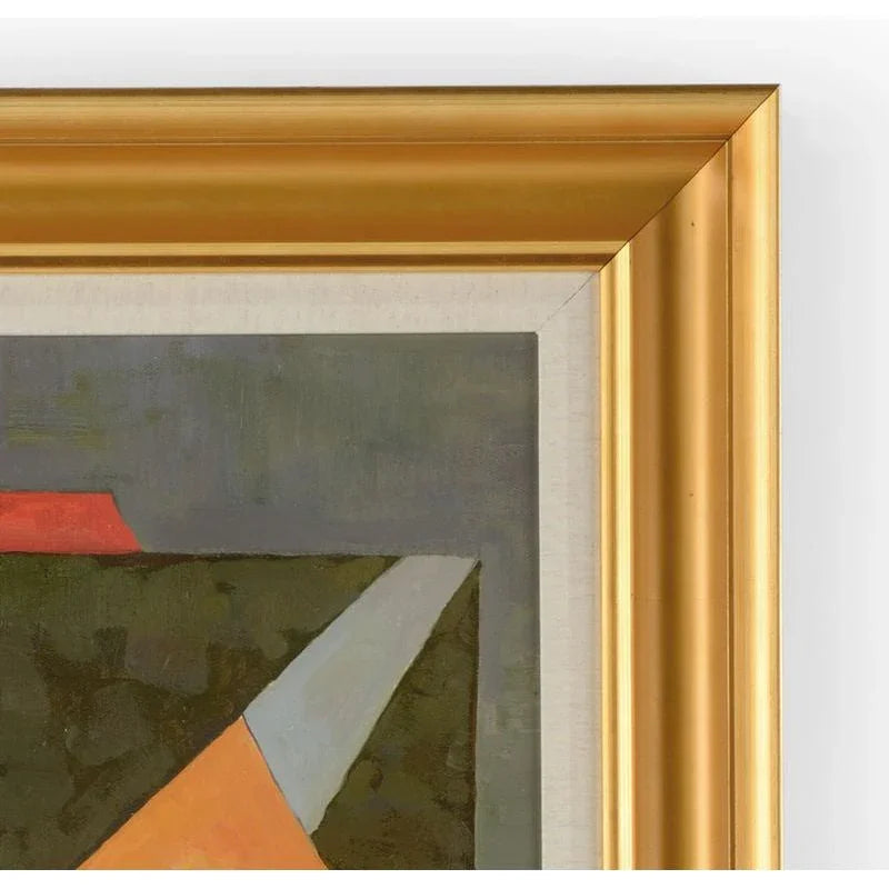 Seated Woman Hand Painted Artwork-Framed Wall Art-Chelsea House-LOOMLAN