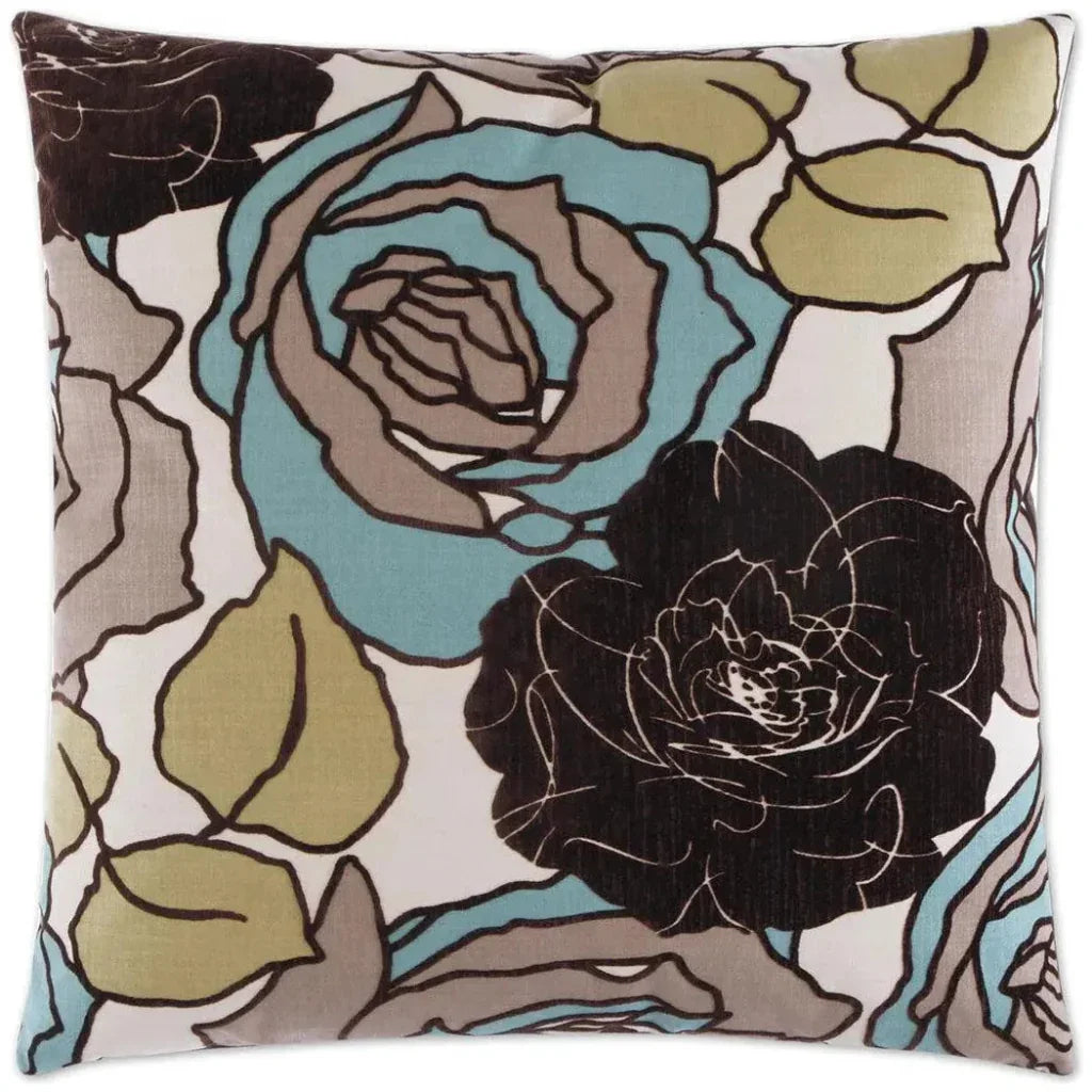 Secret Garden Celadon Multi Color Throw Pillow Insert - LOOMLAN - D.V. Kap - Throw Pillows