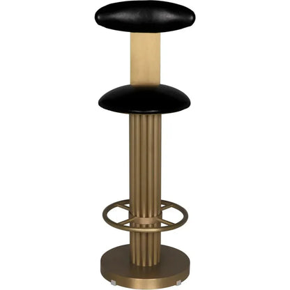 Sedes Bar Stool, Steel with Brass Finish - LOOMLAN - Noir - Bar Stools