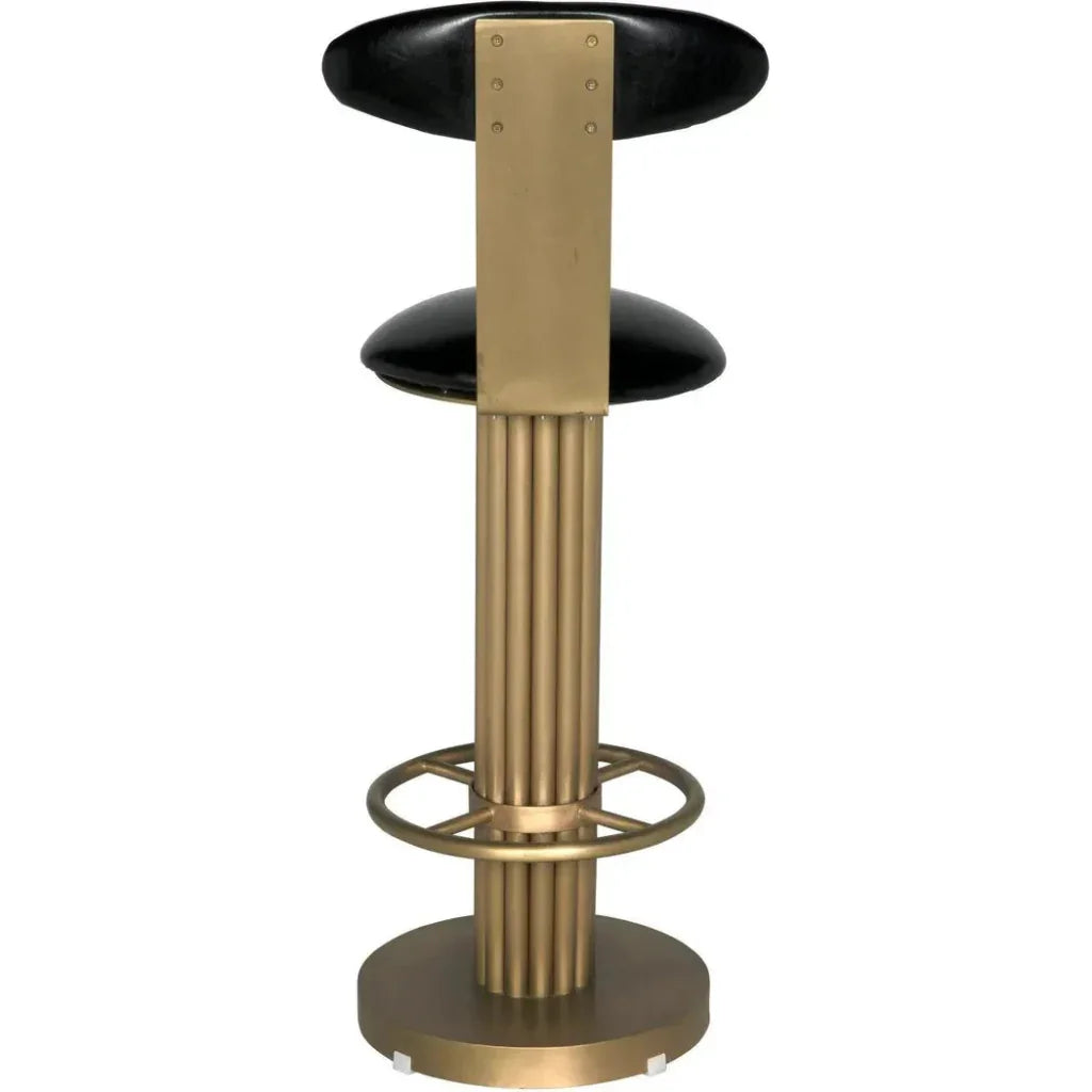 Sedes Bar Stool, Steel with Brass Finish - LOOMLAN - Noir - Bar Stools