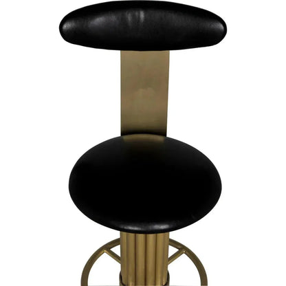Sedes Bar Stool, Steel with Brass Finish - LOOMLAN - Noir - Bar Stools