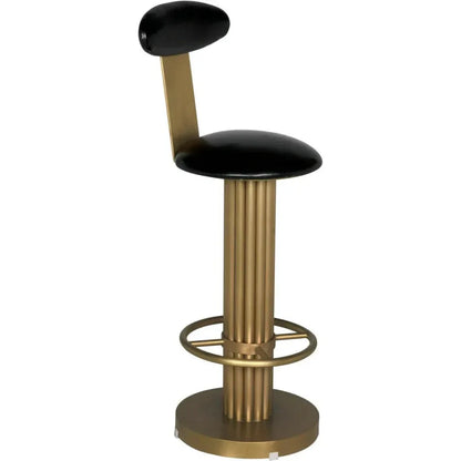 Sedes Bar Stool, Steel with Brass Finish - LOOMLAN - Noir - Bar Stools