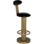 Sedes Bar Stool, Steel with Brass Finish - LOOMLAN - Noir - Bar Stools