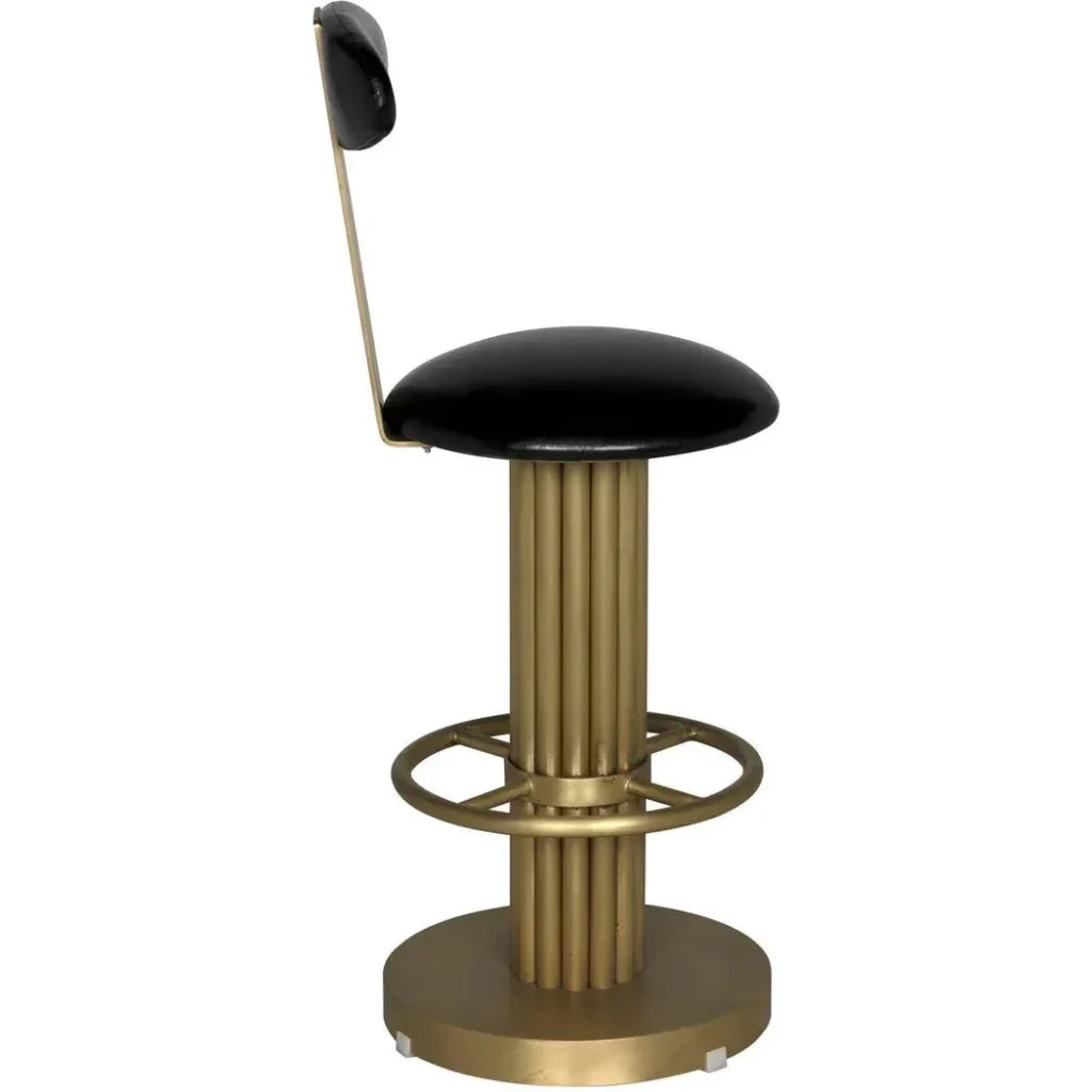 Sedes Steel Counter Stool with Brass Finish - LOOMLAN - Noir - Counter Stools