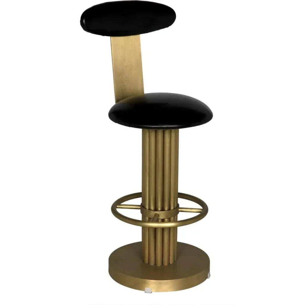Sedes Steel Counter Stool with Brass Finish - LOOMLAN - Noir - Counter Stools