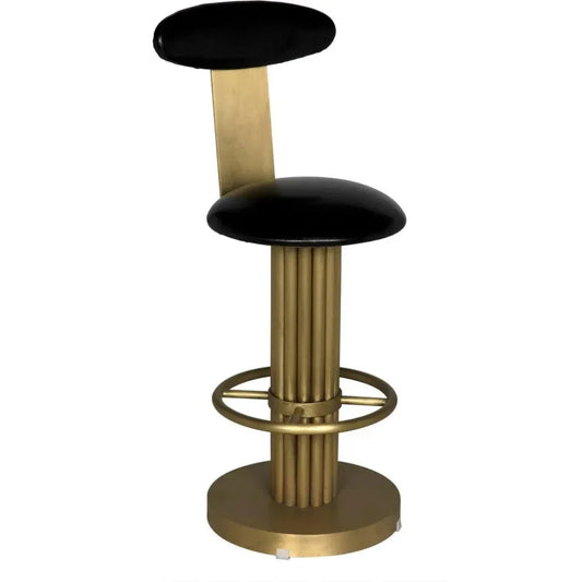 Sedes Steel Counter Stool with Brass Finish - LOOMLAN - Noir - Counter Stools