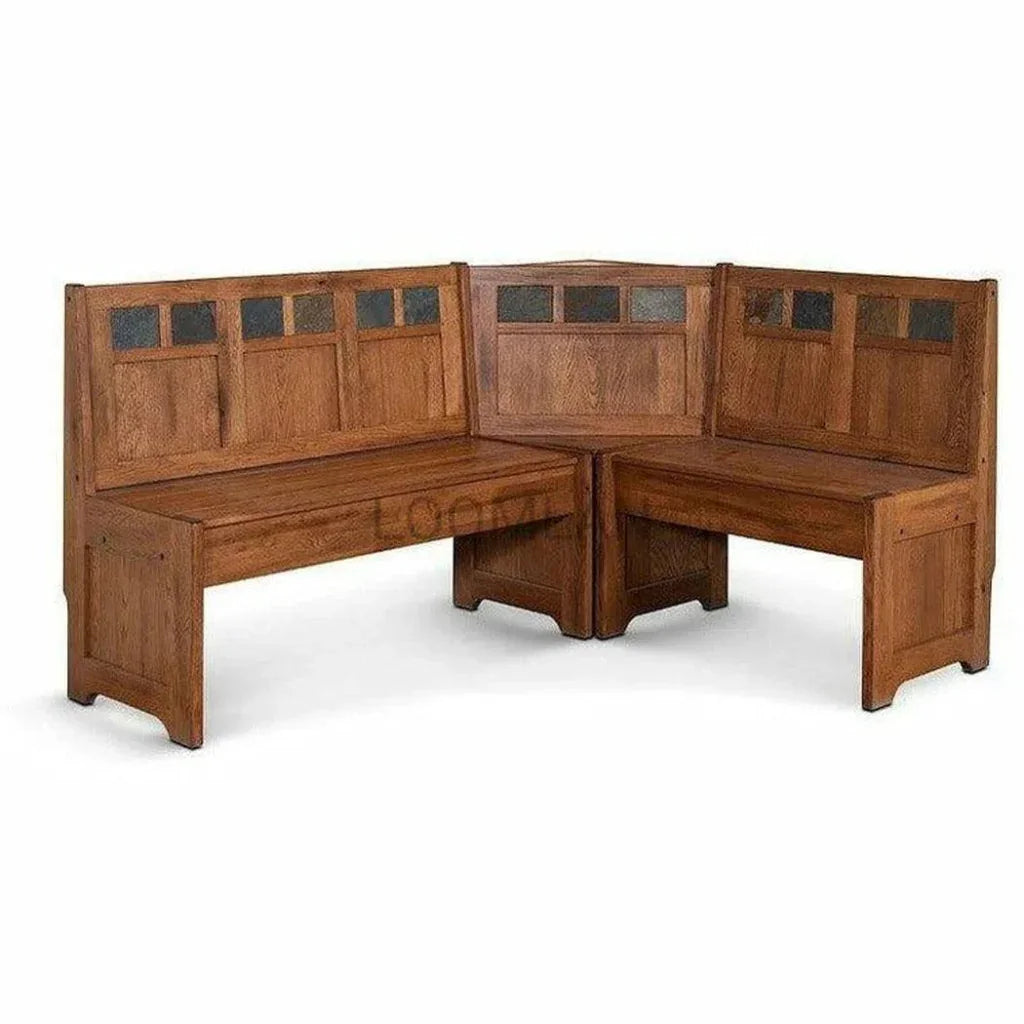 Sedona Breakfast Nook Set With Storage Bench-Dining Table Sets-Sunny D-LOOMLAN