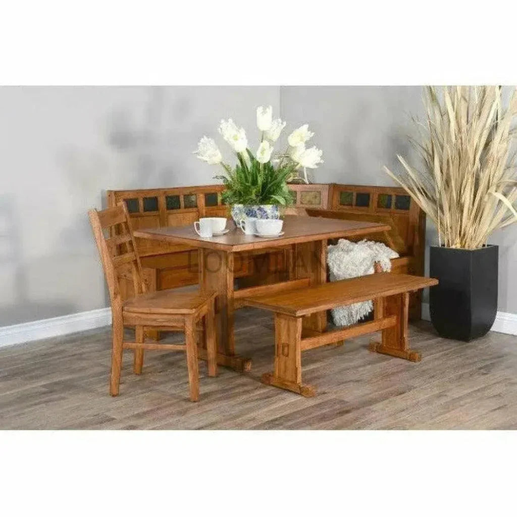 Sedona Breakfast Nook Set With Storage Bench-Dining Table Sets-Sunny D-LOOMLAN