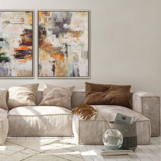 Sedona II Warm Silver Frame Canvas Art