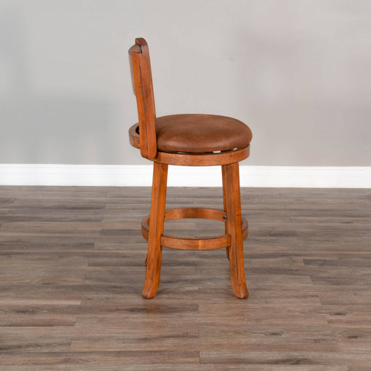 Sedona Leather Swivel Barstool 2PC