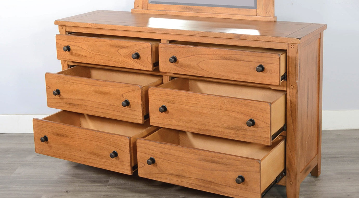 Sedona Petite Six Drawers Dresser with Mirror