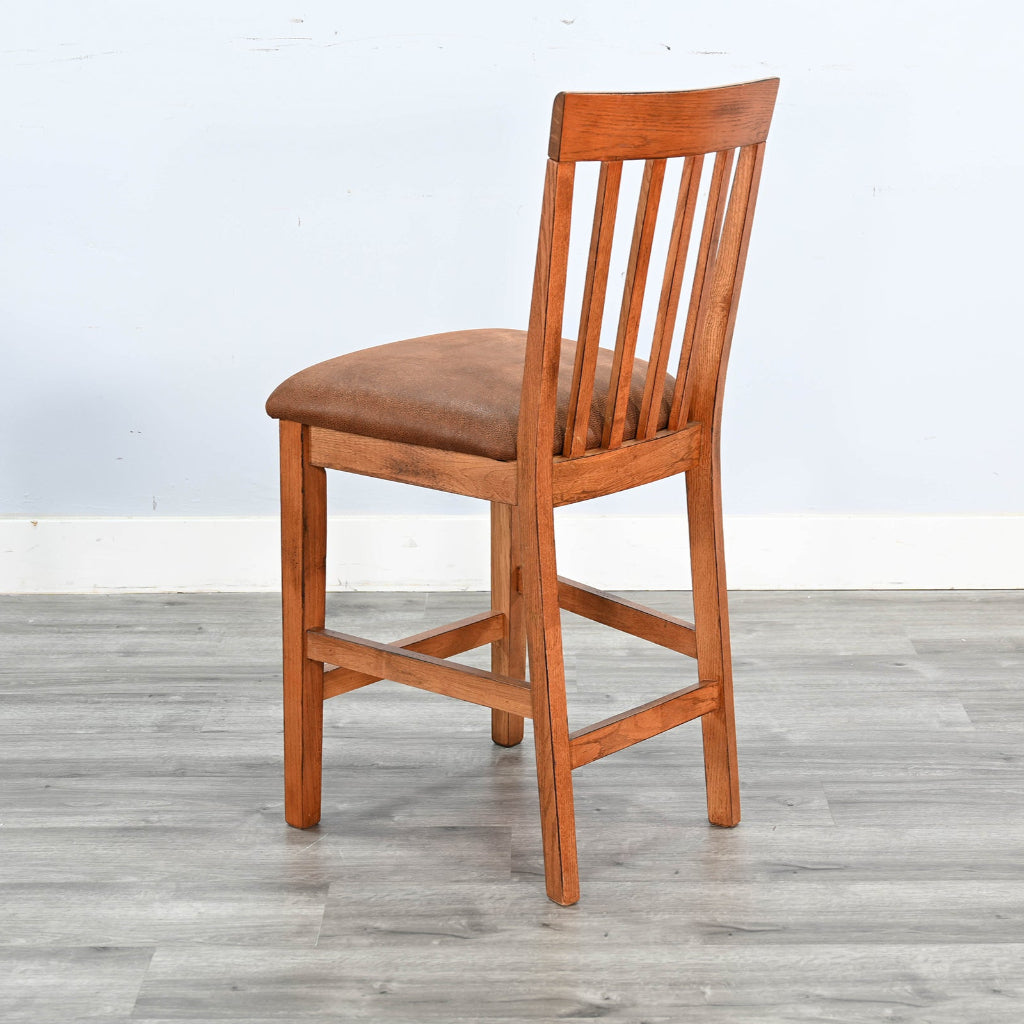 Sedona Slatback Microfiber Barstool 2PC