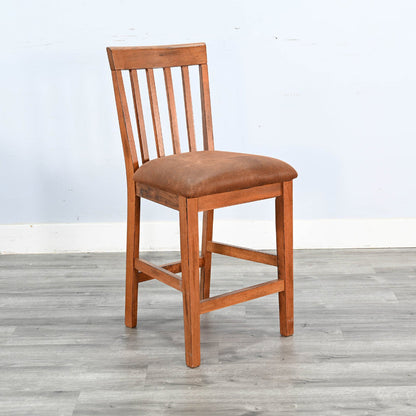 Sedona Slatback Microfiber Barstool 2PC