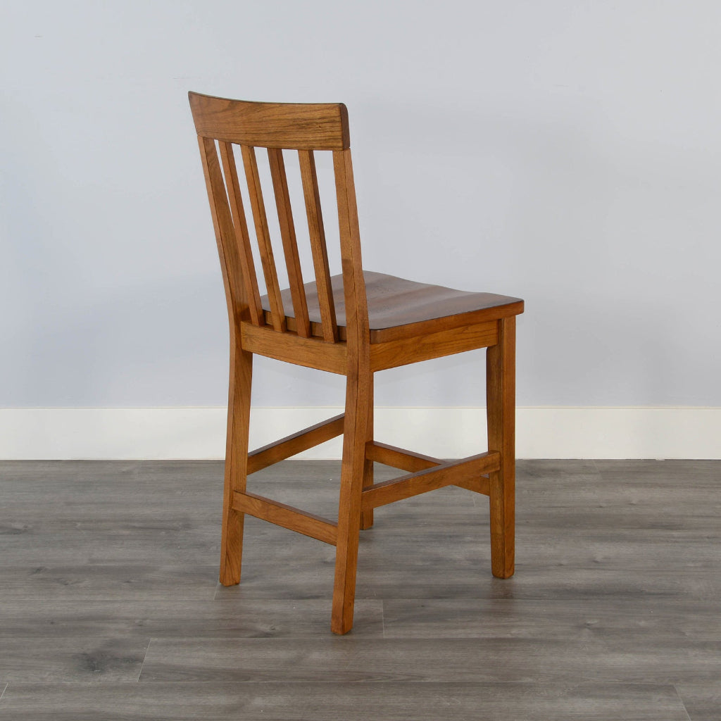 Sedona Slatback Wood Barstool 2PC