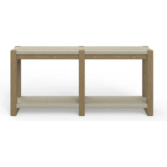 Sedona Teak Wood Outdoor Console Table-Outdoor Console Tables-Sunset West-LOOMLAN