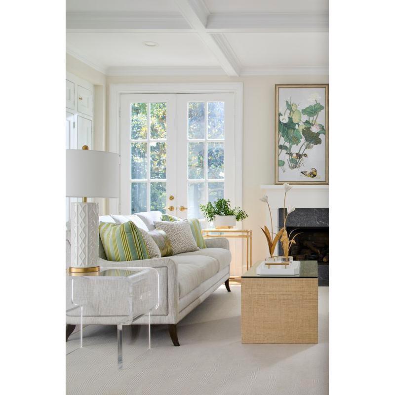 Seed Glass Top Rectangular Side Table - LOOMLAN - Chelsea House - Side Tables