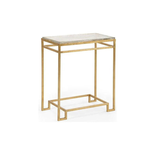 Seed Glass Top Rectangular Side Table - LOOMLAN - Chelsea House - Side Tables