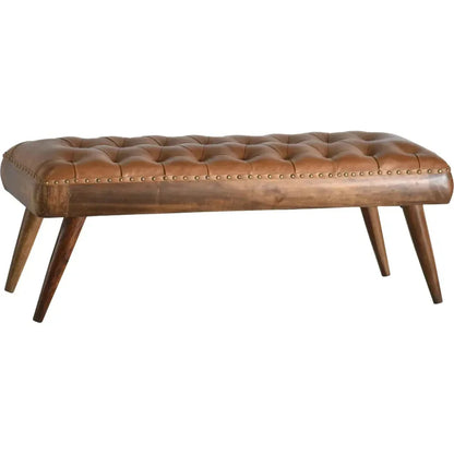 Chaney Luxurious Leather 4' Bench Ottoman - LOOMLAN - LOOMLAN - Ottomans