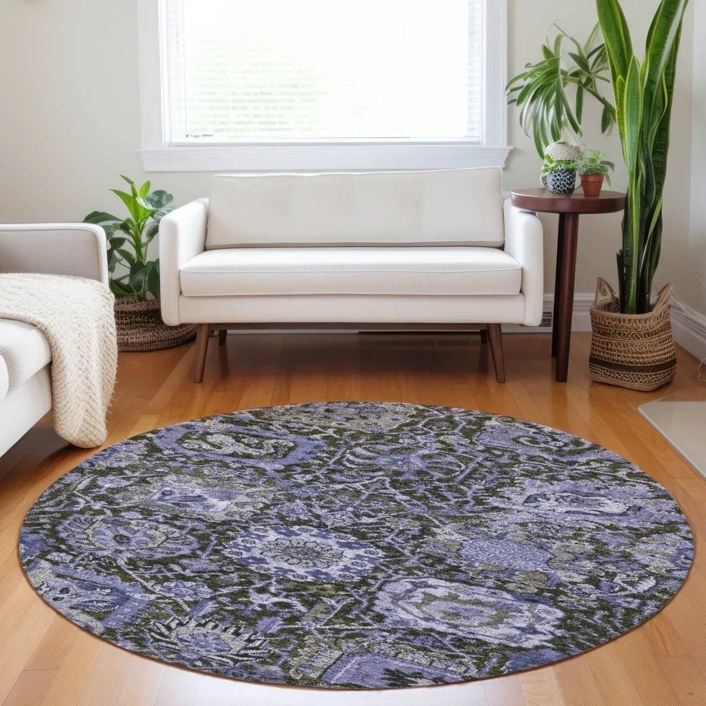 Selavie Purple Washable Indoor - Outdoor Rug - LOOMLAN - LOOMLAN Rugs - Outdoor Rugs
