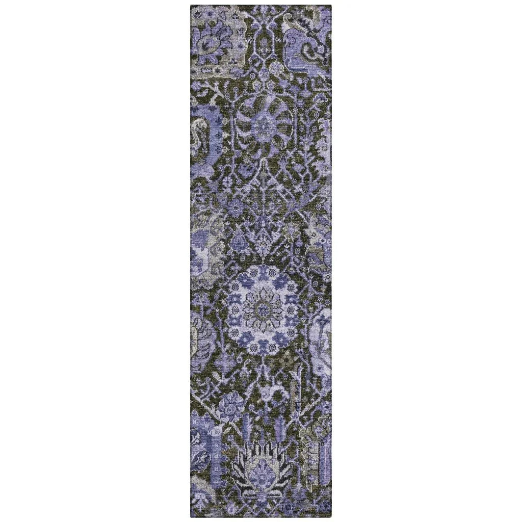 Selavie Purple Washable Indoor - Outdoor Rug - LOOMLAN - LOOMLAN Rugs - Outdoor Rugs