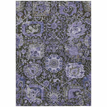 Selavie Purple Washable Indoor - Outdoor Rug - LOOMLAN - LOOMLAN Rugs - Outdoor Rugs